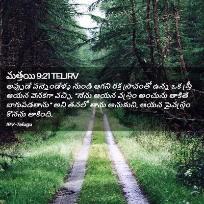 Picture 02 - మత్తయి 9:21 TELIRV - అప్పుడే - Bible Verse Picture