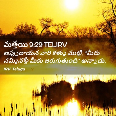 Picture 02 - మత్తయి 9:29 TELIRV - అప్పుడాయన వారి - Bible Verse Picture