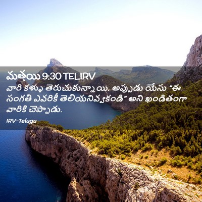 Picture 02 - మత్తయి 9:30 TELIRV - వారి కళ్ళు - Bible Verse Picture