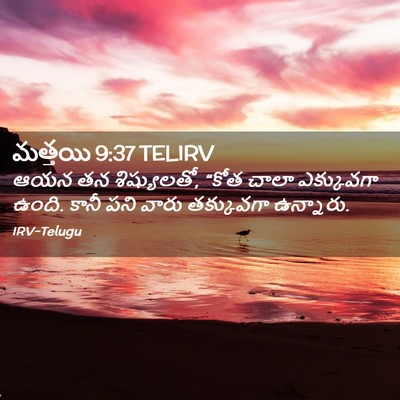 Picture 02 - మత్తయి 9:37 TELIRV - ఆయన తన శిష్యులతో, - Bible Verse Picture