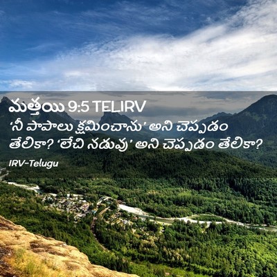 Picture 02 - మత్తయి 9:5 TELIRV - ‘నీ పాపాలు - Bible Verse Picture