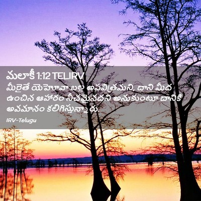 Picture 02 - మలాకీ 1:12 TELIRV - మీరైతే యెహోవా - Bible Verse Picture