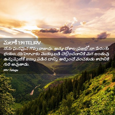 Picture 02 - మలాకీ 1:14 TELIRV - నేను ఘనమైన గొప్ప - Bible Verse Picture