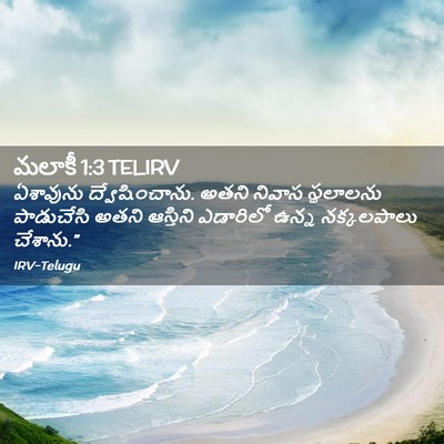 Picture 02 - మలాకీ 1:3 TELIRV - ఏశావును - Bible Verse Picture