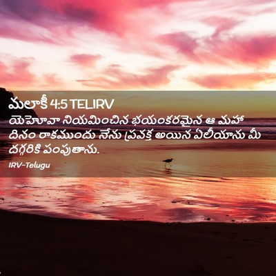 Picture 02 - మలాకీ 4:5 TELIRV - యెహోవా నియమించిన - Bible Verse Picture