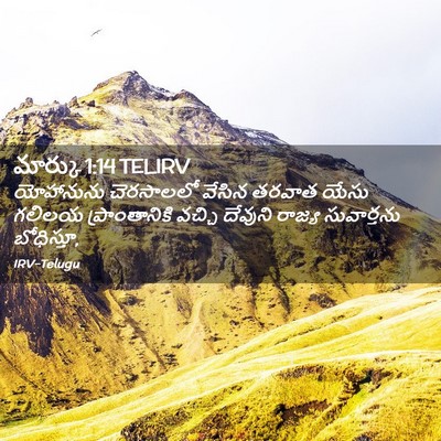 Picture 02 - మార్కు 1:14 TELIRV - యోహానును చెరసాలలో - Bible Verse Picture