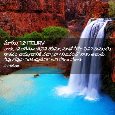 Picture 02 - మార్కు 1:24 TELIRV - వాడు, - Bible Verse Picture