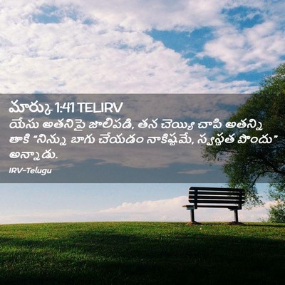 Picture 02 - మార్కు 1:41 TELIRV - యేసు అతనిపై - Bible Verse Picture
