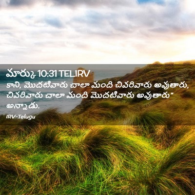Picture 02 - మార్కు 10:31 TELIRV - కాని, మొదటివారు - Bible Verse Picture