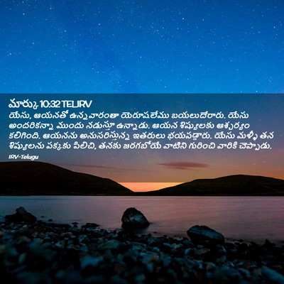 Picture 02 - మార్కు 10:32 TELIRV - యేసు, ఆయనతో - Bible Verse Picture