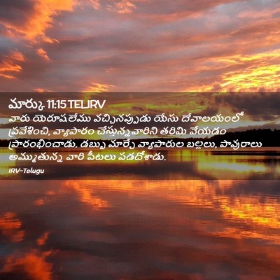 Picture 02 - మార్కు 11:15 TELIRV - వారు యెరూషలేము - Bible Verse Picture