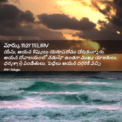 Picture 02 - మార్కు 11:27 TELIRV - యేసు, ఆయన శిష్యులు - Bible Verse Picture