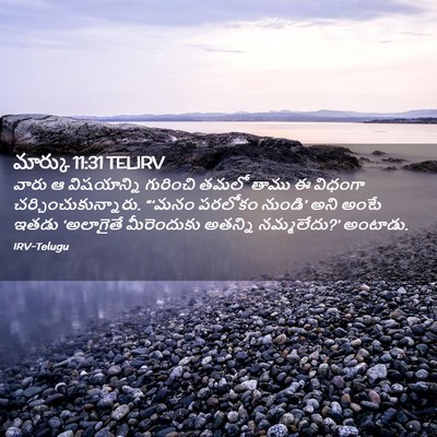 Picture 02 - మార్కు 11:31 TELIRV - వారు ఆ విషయాన్ని - Bible Verse Picture