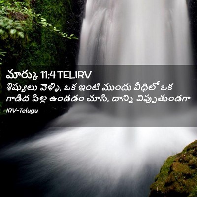 Picture 02 - మార్కు 11:4 TELIRV - శిష్యులు వెళ్ళి, - Bible Verse Picture