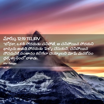 Picture 02 - మార్కు 12:19 TELIRV - “బోధకా, ఒకడి - Bible Verse Picture