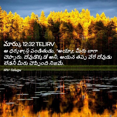 Picture 02 - మార్కు 12:32 TELIRV - ఆ ధర్మశాస్త్ర - Bible Verse Picture