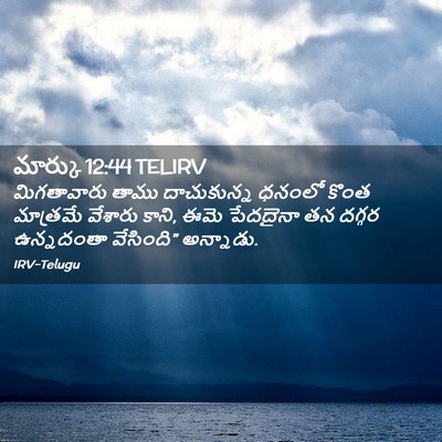 Picture 02 - మార్కు 12:44 TELIRV - మిగతావారు తాము - Bible Verse Picture