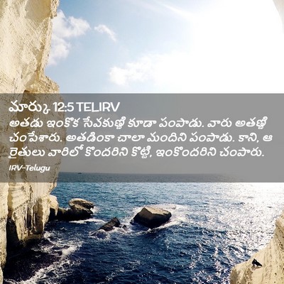 Picture 02 - మార్కు 12:5 TELIRV - అతడు ఇంకొక - Bible Verse Picture