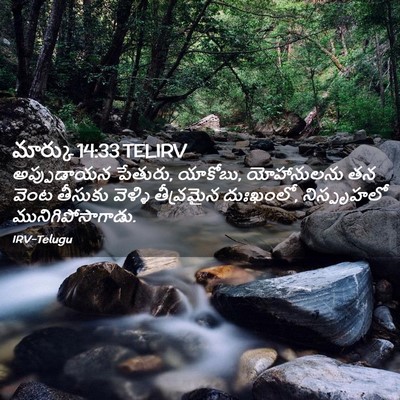 Picture 02 - మార్కు 14:33 TELIRV - అప్పుడాయన పేతురు, - Bible Verse Picture