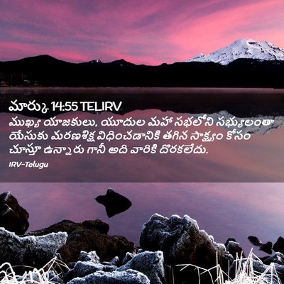 Picture 02 - మార్కు 14:55 TELIRV - ముఖ్య యాజకులు, - Bible Verse Picture