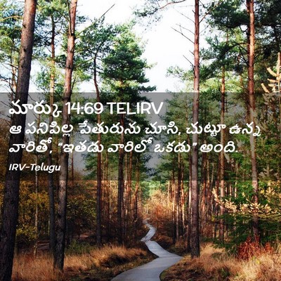Picture 02 - మార్కు 14:69 TELIRV - ఆ పనిపిల్ల - Bible Verse Picture
