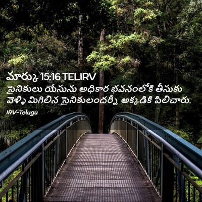 Picture 02 - మార్కు 15:16 TELIRV - సైనికులు యేసును - Bible Verse Picture