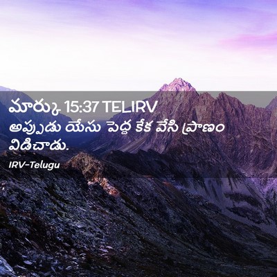 Picture 02 - మార్కు 15:37 TELIRV - అప్పుడు యేసు - Bible Verse Picture