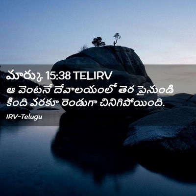 Picture 02 - మార్కు 15:38 TELIRV - ఆ వెంటనే - Bible Verse Picture