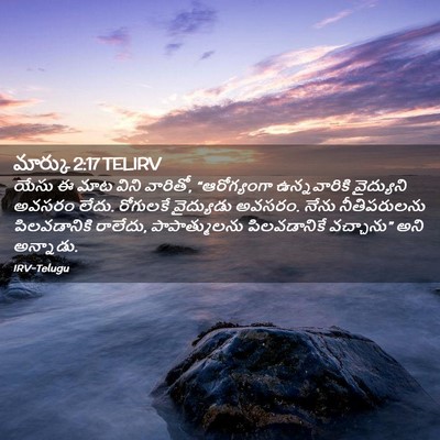 Picture 02 - మార్కు 2:17 TELIRV - యేసు ఈ మాట విని - Bible Verse Picture