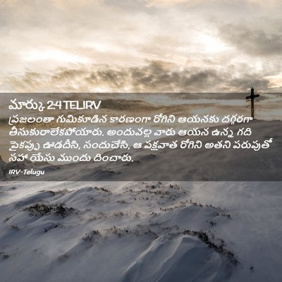 Picture 02 - మార్కు 2:4 TELIRV - ప్రజలంతా - Bible Verse Picture
