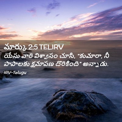 Picture 02 - మార్కు 2:5 TELIRV - యేసు వారి - Bible Verse Picture
