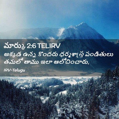 Picture 02 - మార్కు 2:6 TELIRV - అక్కడ ఉన్న కొందరు - Bible Verse Picture