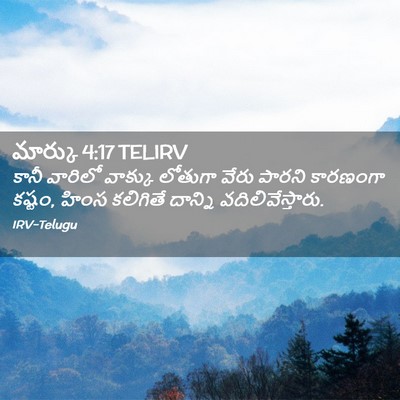 Picture 02 - మార్కు 4:17 TELIRV - కానీ వారిలో - Bible Verse Picture