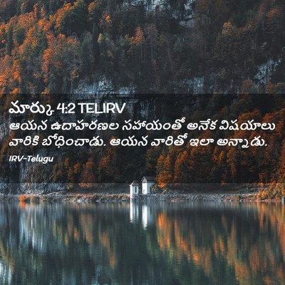 Picture 02 - మార్కు 4:2 TELIRV - ఆయన ఉదాహరణల - Bible Verse Picture