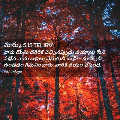 Picture 02 - మార్కు 5:15 TELIRV - వారు యేసు - Bible Verse Picture