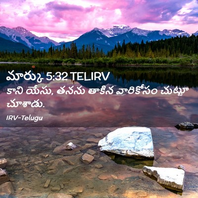Picture 02 - మార్కు 5:32 TELIRV - కాని యేసు, తనను - Bible Verse Picture