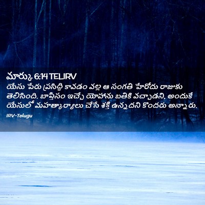 Picture 02 - మార్కు 6:14 TELIRV - యేసు పేరు - Bible Verse Picture