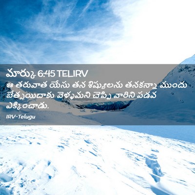 Picture 02 - మార్కు 6:45 TELIRV - ఆ తరువాత యేసు తన - Bible Verse Picture