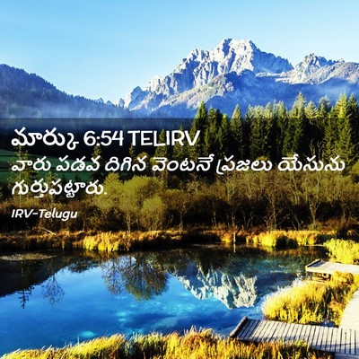 Picture 02 - మార్కు 6:54 TELIRV - వారు పడవ దిగిన - Bible Verse Picture