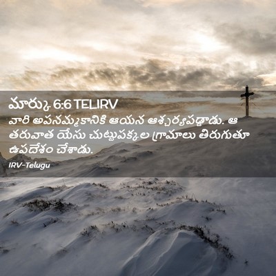 Picture 02 - మార్కు 6:6 TELIRV - వారి అపనమ్మకానికి - Bible Verse Picture