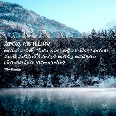 Picture 02 - మార్కు 7:18 TELIRV - ఆయన వారితో, “మీకు - Bible Verse Picture
