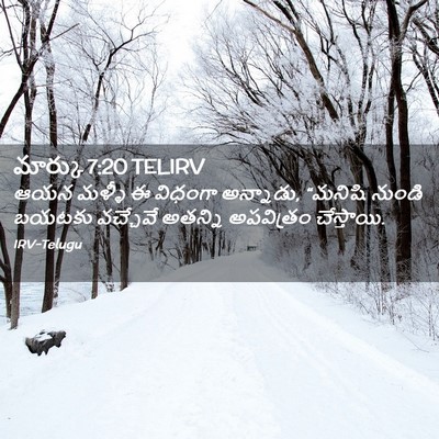 Picture 02 - మార్కు 7:20 TELIRV - ఆయన మళ్ళీ ఈ విధంగా - Bible Verse Picture