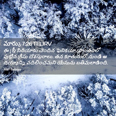 Picture 02 - మార్కు 7:26 TELIRV - ఈ స్త్రీ సిరియాకు - Bible Verse Picture