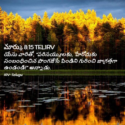Picture 02 - మార్కు 8:15 TELIRV - యేసు వారితో, - Bible Verse Picture