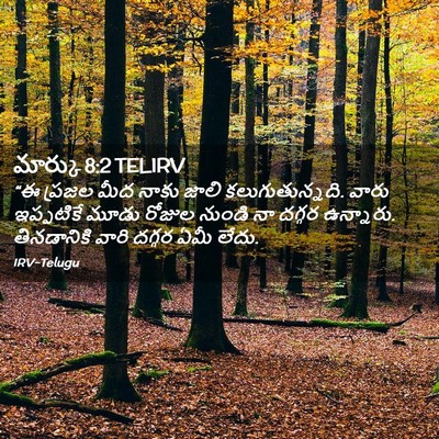 Picture 02 - మార్కు 8:2 TELIRV - “ఈ ప్రజల మీద నాకు - Bible Verse Picture