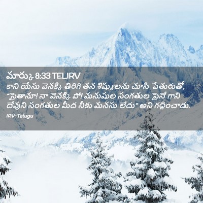 Picture 02 - మార్కు 8:33 TELIRV - కాని యేసు వెనక్కి - Bible Verse Picture
