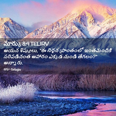 Picture 02 - మార్కు 8:4 TELIRV - ఆయన శిష్యులు, “ఈ - Bible Verse Picture