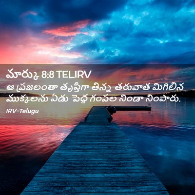 Picture 02 - మార్కు 8:8 TELIRV - ఆ ప్రజలంతా - Bible Verse Picture