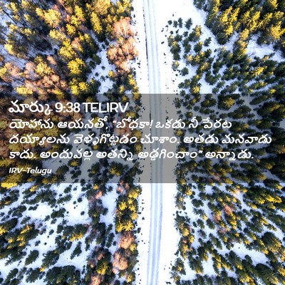 Picture 02 - మార్కు 9:38 TELIRV - యోహాను ఆయనతో, - Bible Verse Picture