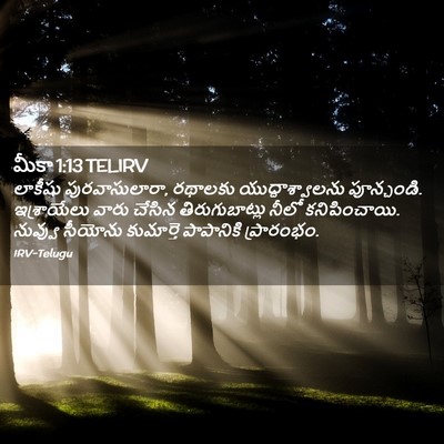 Picture 02 - మీకా 1:13 TELIRV - లాకీషు - Bible Verse Picture